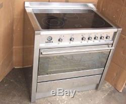 Good Working 90cm SMEG All Electric Range 5 Ceramic Hob Cooker Oven, Grill A1C-2
