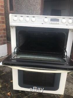 HOTPOINT HAE60PS 60cm Double Oven Electric Cooker with Ceramic Hob Pol HAE60PS