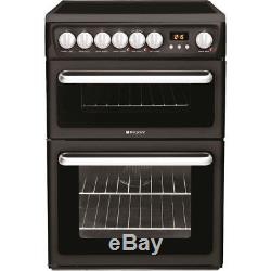 HOTPOINT HARE60K HARE60P 60cm ELECTRIC COOKER WITH DOUBLE OVEN & CERAMIC HOB NEW