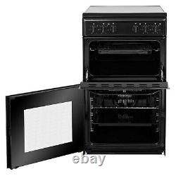 HOTPOINT HD5V92KCB 50cm Double Cavity Electric Cooker with Ceramic Hob Black
