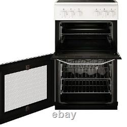 HOTPOINT HD5V92KCW 50cm Double Cavity Electric Cooker With Ceramic Hob White