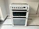 Hotpoint Hue61ps 60cm Double Oven Electric Cooker With Ceramic Hob White