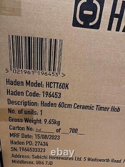 Haden HCTT60K 60cm Electric Ceramic Hob Black NEW Free Delivery