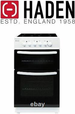 Haden HECT50W 50cm Freestanding Electric Cooker Ceramic Hob White handle damage