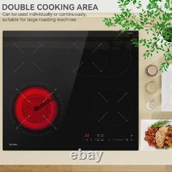 Hermitlux Ceramic Hob 60cm, Built-in 4 Zones Electric Hob with Touch Controls