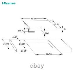 Hisense 60cm 4 Zone Induction Hob with Bridge Zone HI6421BSC