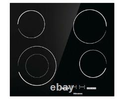 Hisense E6432C 60cm Four Zone Electric Ceramic Touch Control Black Hob