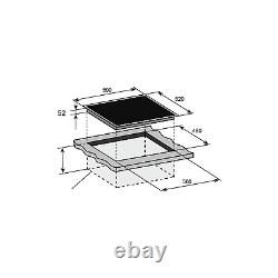 Hoover 60cm 4 Zone Induction Hob HI642BCB