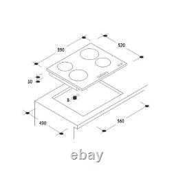 Hoover HH64BV 60cm Ceramic Electric Hob Black 4 Cooking Zones 2 Year Warranty