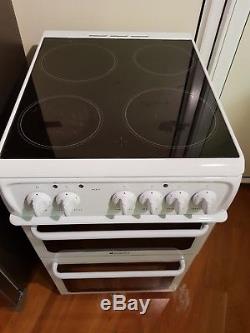 Hotpoint 50cm Electric Cooker with Ceramic Hob, White (collection)
