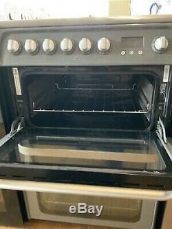 Hotpoint 60cm Graphite Electric Ceramic Hob Double oven ULTIMA Cooker