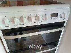 Hotpoint DSC60 Electric Cooker (Double Oven & Grill), ceramic hob, In White