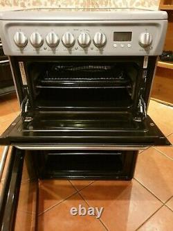 Hotpoint Dsc60s Free Standing Ceramic Hob Double Oven Cooker