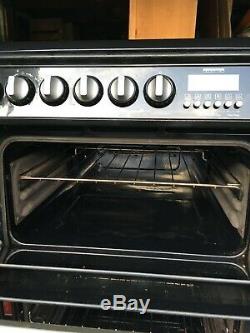 Hotpoint EW74 Electric Black Cooker 60cm double oven and grill ceramic hob
