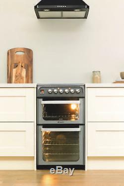 Hotpoint Freestanding HUE52GS 50cm Electric Double Oven & Hob Graphite