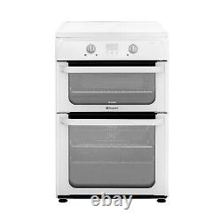 Hotpoint Freestanding HUI612P 60cm Electric Cooker & Induction Hob White