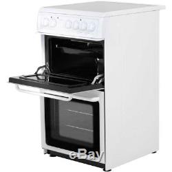 Hotpoint HAE51PS Free Standing Electric Cooker with Ceramic Hob 50cm White New