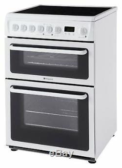 Hotpoint HAE60P 35L Electric Built-in Double Oven Ceramic Hob White