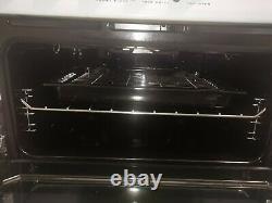 Hotpoint HAE60P 60cm Twin Cavity Electric Cooker with 4 Zone Ceramic Hob White