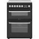 Hotpoint Hare60k 60cm Electric Cooker With Ceramic Hob Black B/b Rated