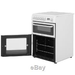 Hotpoint HARE60P Free Standing B/ B Electric Cooker with Ceramic Hob 60cm White