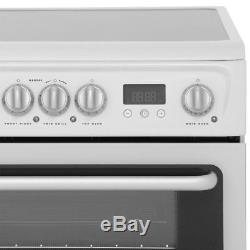 Hotpoint HARE60P Free Standing B/ B Electric Cooker with Ceramic Hob 60cm White