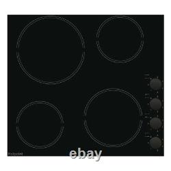 Hotpoint HR619CH 58cm Ceramic Hob with 4 Cooking Zones in Black