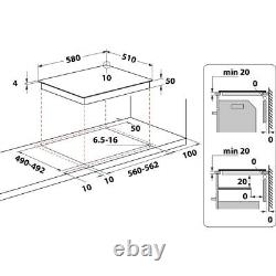 Hotpoint HR620RH 58cm 4 Burners Ceramic Hob Black