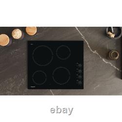 Hotpoint HR620RH 58cm 4 Burners Ceramic Hob Black