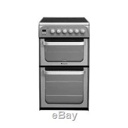 Hotpoint HUE52GS 50cm Wide Double Oven Electric Cooker With Ceramic Hob HUE52GS