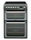 Hotpoint Hue61g Free Standing 60cm 4 Hob Double Electric Cooker- Graphite