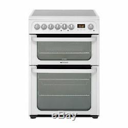 Hotpoint HUE61PS 60cm Wide Double Oven Electric Cooker With Ceramic Hob