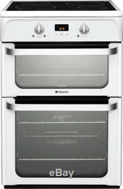 Hotpoint'Ultima' HUI612P 60cm Electric Cooker with Double Ovens & INDUCTION HOB