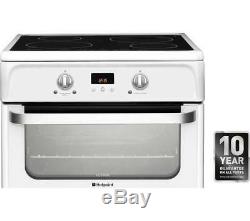 Hotpoint'Ultima' HUI612P 60cm Electric Cooker with Double Ovens & INDUCTION HOB