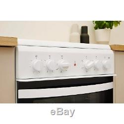 INDESIT IS5V4KHW 50cm Single Oven Electric Cooker With Ceramic Hob Wh IS5V4KHW