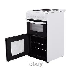 Indesit 50cm Double Cavity Electric Cooker with Sealed Plate Hob White
