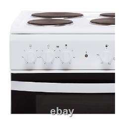 Indesit 50cm Double Cavity Electric Cooker with Sealed Plate Hob White