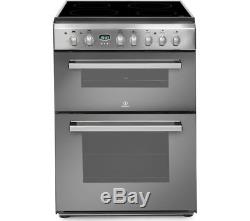 Indesit DD60C2CX 60cm Electric Cooker with Double Ovens & Ceramic Hob St/St