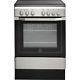 Indesit I6vv2ax 60cm Single Oven Electric Cooker With Ceramic Hob Sta I6vv2ax
