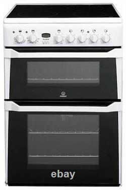 Indesit ID60C2 Free Standing 60cm 4 Hob Double Electric Cooker White