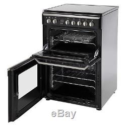 Indesit ID60C2KS 60cm Double Oven Electric Cooker With Ceramic Hob Blac ID60C2KS