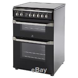 Indesit ID60C2KS 60cm Double Oven Electric Cooker With Ceramic Hob Blac ID60C2KS