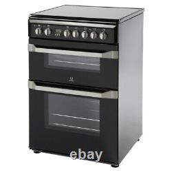 Indesit ID60C2KS 60cm Electric Cooker Double Ovens, Grill & Ceramic Hob