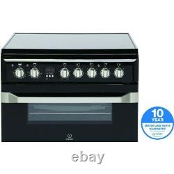 Indesit ID60C2KS 60cm Electric Cooker Double Ovens, Grill & Ceramic Hob