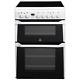 Indesit Id60c2w 60cm Double Oven Electric Cooker With Ceramic Hob White