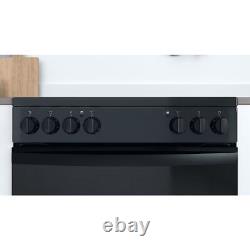 Indesit ID67V9KMB/UK 60cm Free Standing Electric Cooker with Ceramic Hob A/A