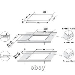 Indesit IS83Q60NE 59cm 4 Burners Induction Hob Touch Control Black