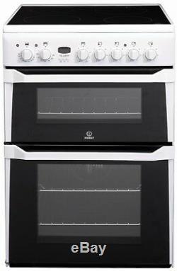 Indesit Id60c2w 60cm Double Oven Electric Cooker With Ceramic Hob White