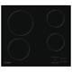 Indesit Ri161c 60cm 4 Hotplate Burners Electric Ceramic Hob In Black