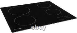 Indesit RI61C Hob Electric Ceramic Hob (Black) 4 Cooking Zones Frontal Controls